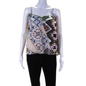 Three Of Something Womens V-Neck Ramble Labyrinth Camisole Multicolor Size XS